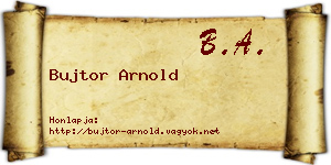 Bujtor Arnold névjegykártya