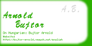 arnold bujtor business card